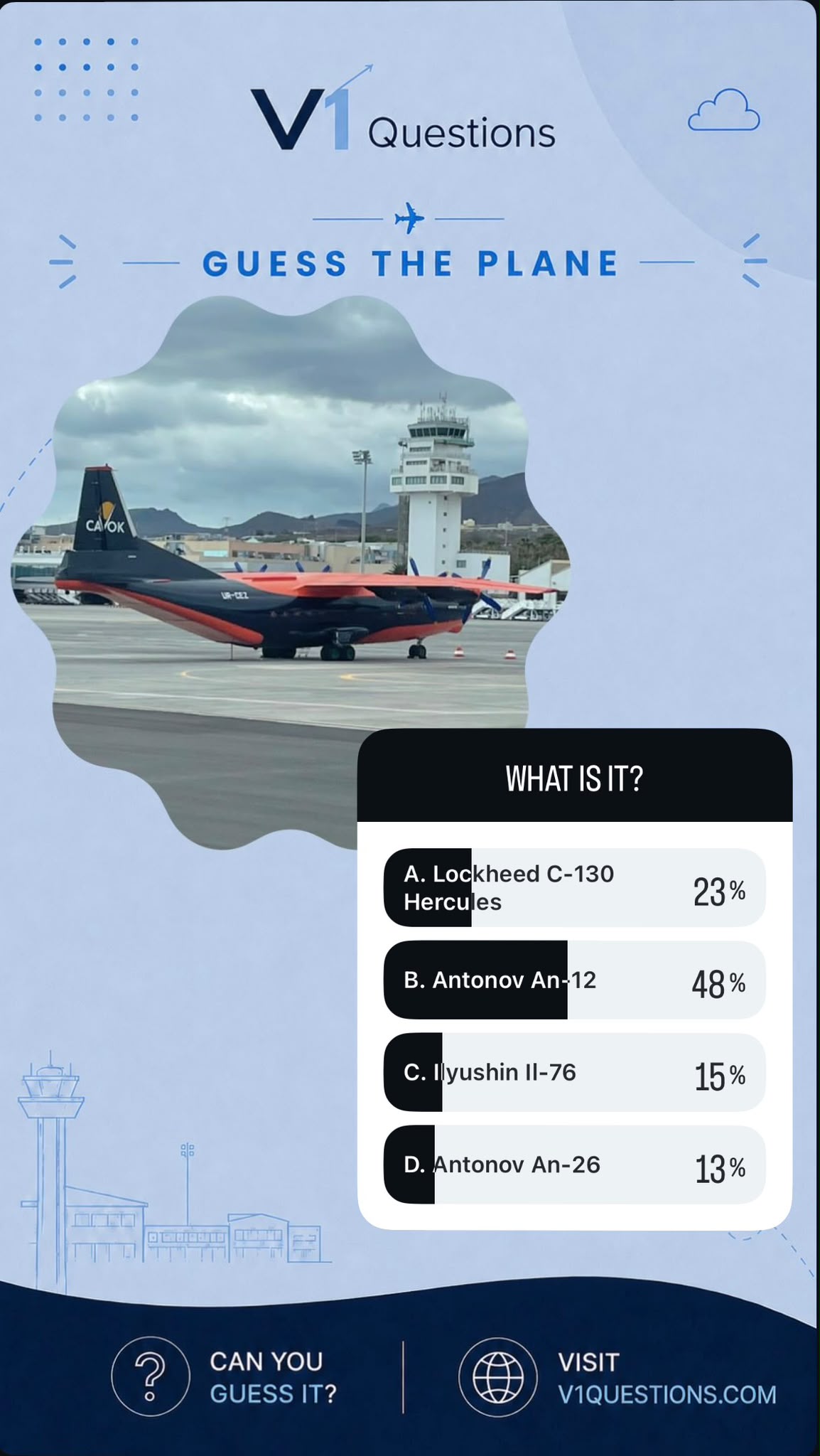 Guess the Plane interactive Instagram Story poll — what is it?