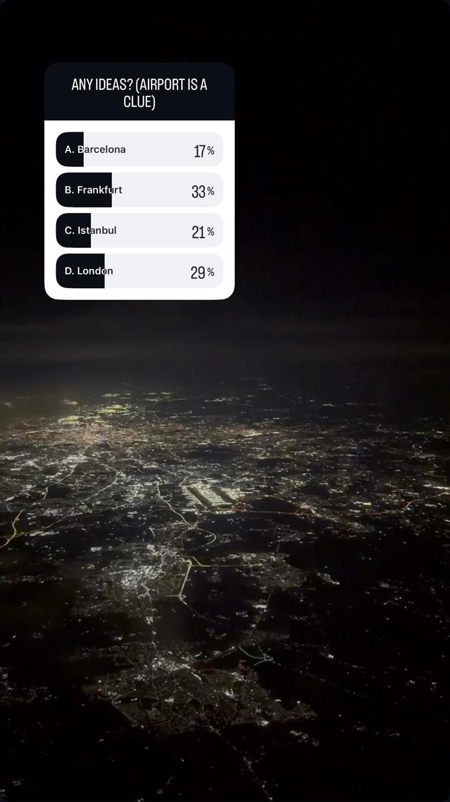 Guess the Place interactive Instagram Story poll